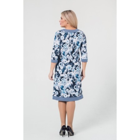 Women's dress, size 58, blue color-4