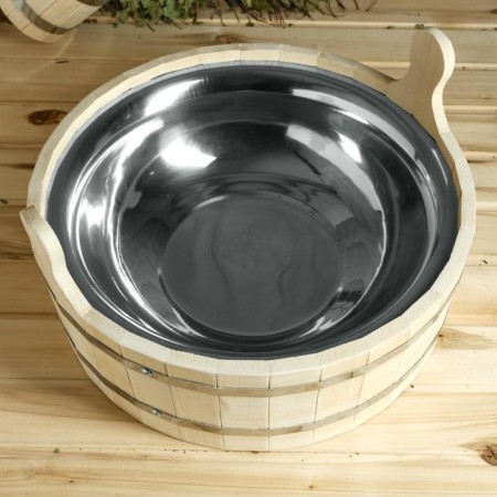 Set for a bath (3 in 1): Bucket 0.8l + Zaparnik 9l lay. Insert + gang 10l stainless steel. insert-5