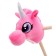 Soft toy "Unicorn-Sckun", on a stick, pink color