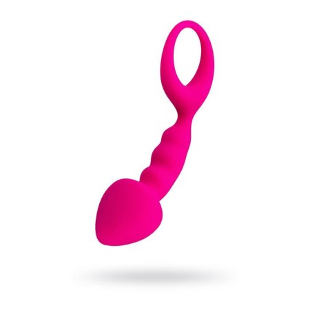 Anal plug bong, silicone, pink color, 12.5 cm, d = 2.5 cm
