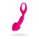 Anal plug bong, silicone, pink color, 12.5 cm, d = 2.5 cm
