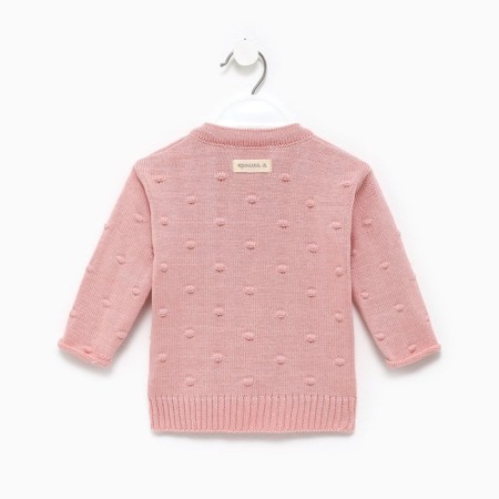 Cardigan Knitted baby I, height 68-74 cm, pink color-4