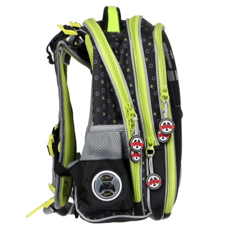 Frame backpack 36 x 29 x 17 cm, Across 192, filling: bag, gray/green ACR22-192-5-3