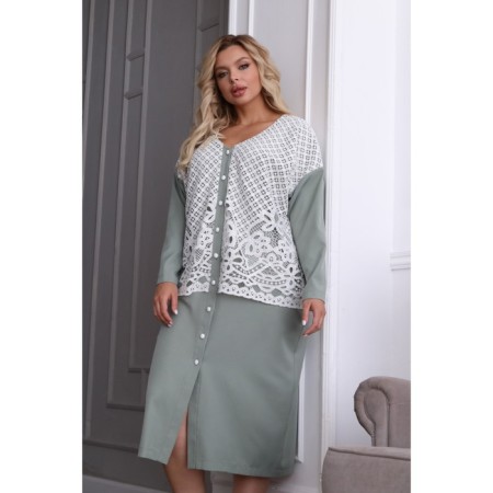 Women's dress, size 62, khaki color-9