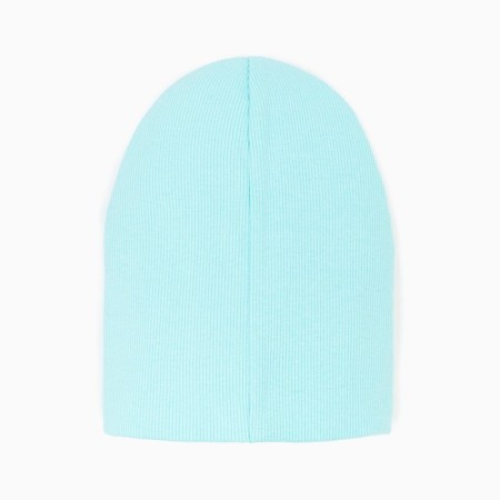 A hat for a girl is two-layer, mint color/unicorn, size 54-58-3