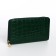 Women's wallet with lightning, green color