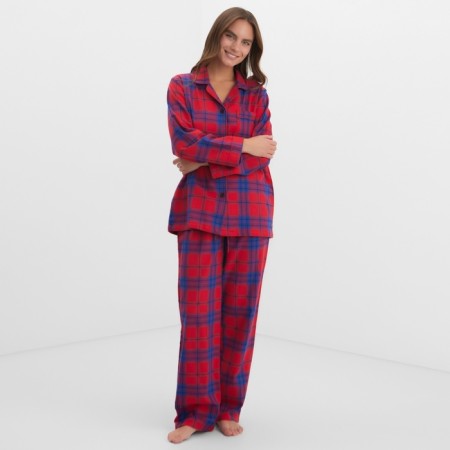 Пижама женская из фланели (рубашка и брюки) KAFTAN р.44-46-2