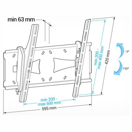 The bracket for LCD TV Holder PTS-4006 32 "-60", 45 kg, distance from the wall 63mm.-1