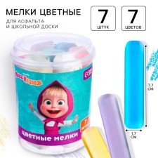 A set of colored crayons Masha and a bear, 7 colors
