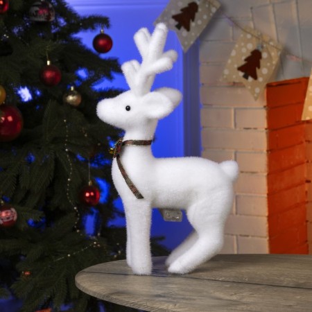 LED figure "Deer" 26 × 45 × 12 cm, phlock, AAX2 batteries (not complete), glow warm white-2
