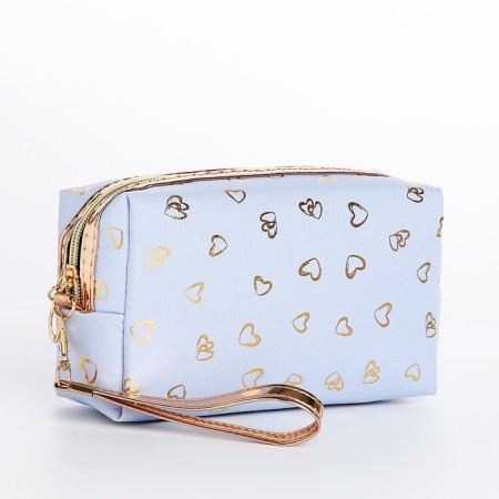 Cosmetic bag with lightning, blue color