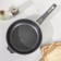 Granite pan, d = 24 cm, removable handle, anti -stick coating, gray color