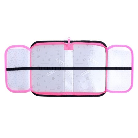 Penal 3 sections, tab inside, 140 x 210 x 40 mm, fabric, calligrata top block "kitty"-4