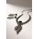 Set 2 objects: earrings, necklace "Phoenix" bend, white-idle color in silver, 35 cm