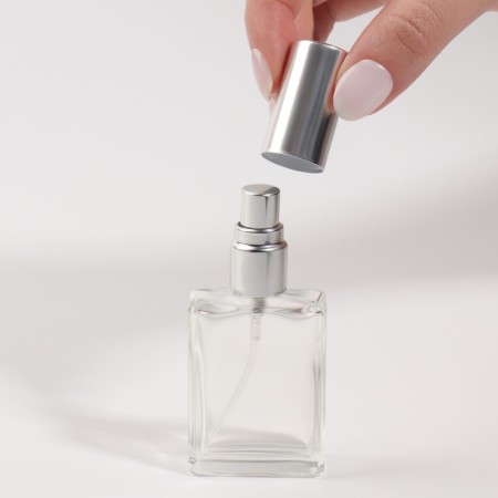Perfume bottle, with a spray, 15 ml, silver color-12