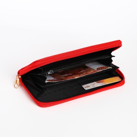 Women's wallet with lightning, red color-3