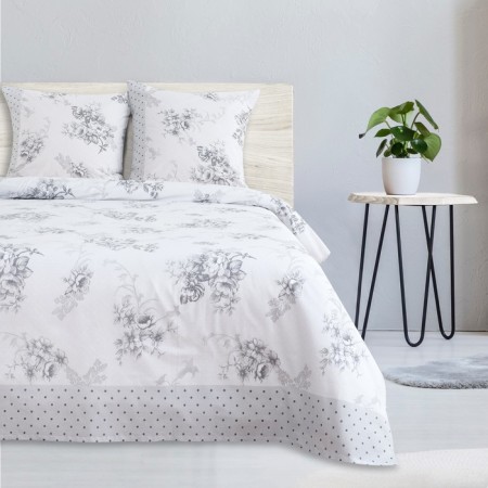 Bed linen "Ethel" euro flores ecrew, size 200x217 cm, 240x220 cm, 70x70 - 2 pcs-2
