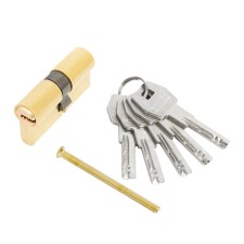 The cylinder mechanism standard Max, 60 mm (30x30), 5 keys, key/key, matte gold