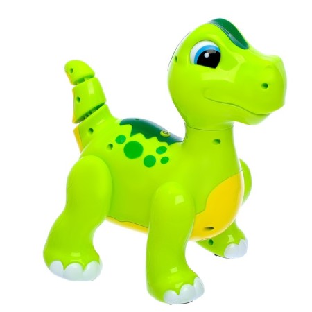 Robot Dinosaur "Smart pet" Zhory, programmable, on the control panel, interactive: sound, light, batteries, in Russian-1