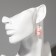 Earrings Assorted "Joy" hares, pink color in silver