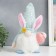 Interior light doll "Dwarf in a cap with bunny ears, sequins" Blue 30x8x8 cm