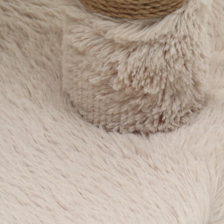 Complex for cats with a claw, 63 x 41 x 76 cm, fluffy fur, jute, brown-4