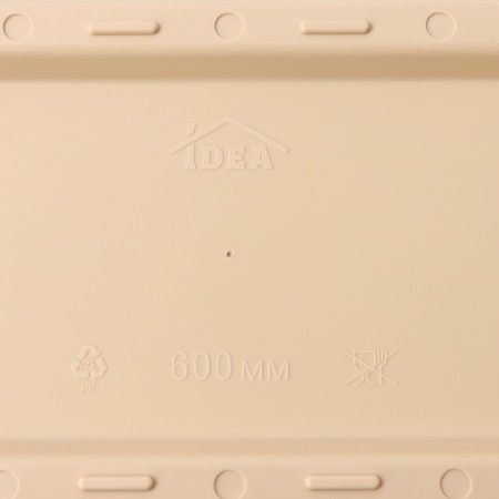 Balcony box "Alice", 60 cm, with a pallet, color white clay-4