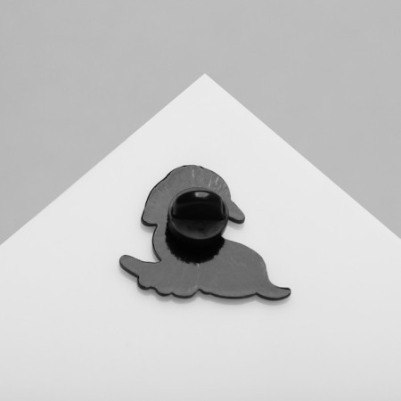 Icon "dog" on skate, colored in ferrous metal-2