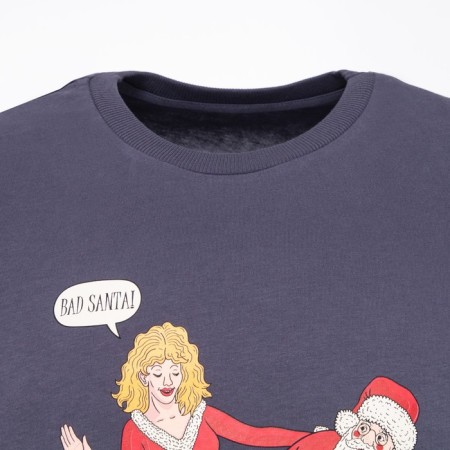 Male New Year's T -shirt, graphite color, size 50-6