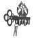 4-local "kittens" hanger, black