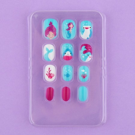 Children's false nails "Mermaid", 12 pcs-3