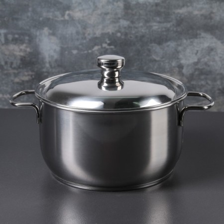 Set of dishes, 3 objects: two pots 3 l, 1.75 l, pan 1 l, capsule, metal covers-1