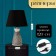 Traffic lamp with lampshade Risalux "Lina", E14, 40 W, 22.5 × 22.5 × 36 cm
