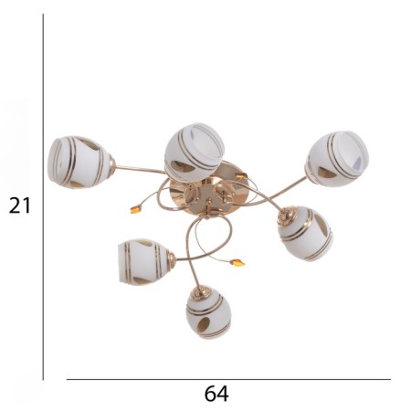 ANTE CHUREL 6X40W E27 Gold Model: 2800087-4