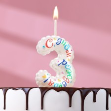 Candle in the cake on the skewer 