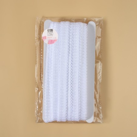 Glass for straps, openwork, 15 mm, 10 ± 0.5 m, white color-1