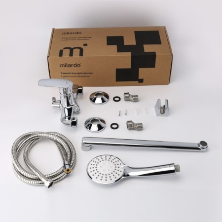 MILARDO RORA RORSB00M10 bath mixer, with long pouring, chrome-4