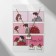 Headset 2 items: earrings, pendant "heart" message, red-white color in gold, 42 cm