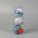 Set of balls plastic D-8 cm, 3 pcs "Xavier" Assorted, white-blue