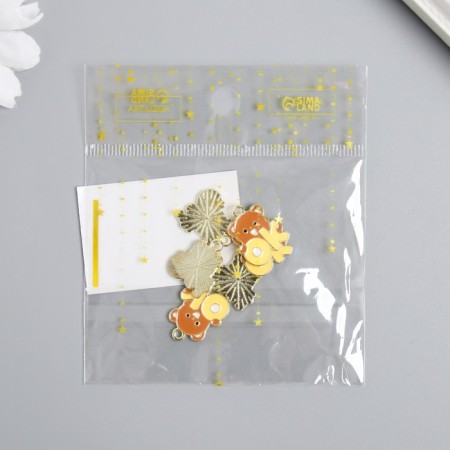 Decor for creativity Metal, enamel "Bear -/no" set 2 pcs 1.5x1.7 cm-2