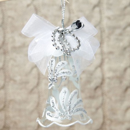 Christmas tree toy "Crystal bell" H-8.2 cm