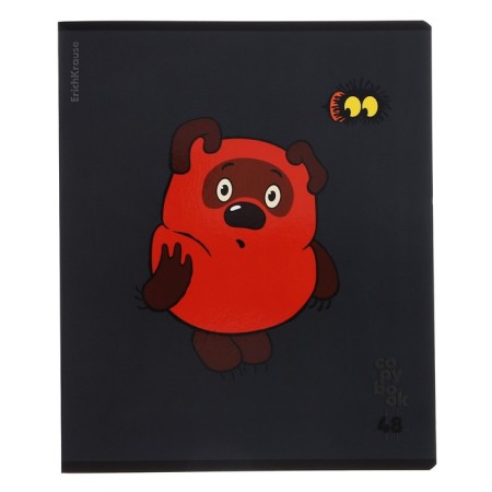 Notebook of 48 sheets in the Erichkrause "Winnie the Pooh", cover coated cardboard, an offset block 100%, mix-4