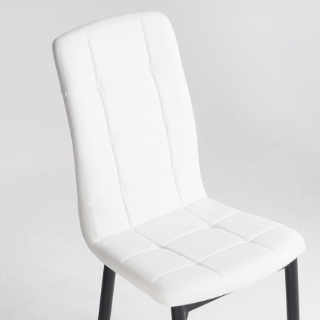 Chair "Quadro", black metal/aero white-1