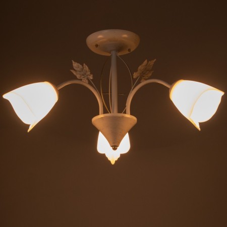 Susana chandelier 3x15W E27 white/gold 53x53x32cm Bayerlux-2