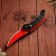 Wooden souvenir "Automatic folding knife" red