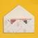 An envelope for money with a wooden element "Happy Birthday!" Elephant, 16x8 cm