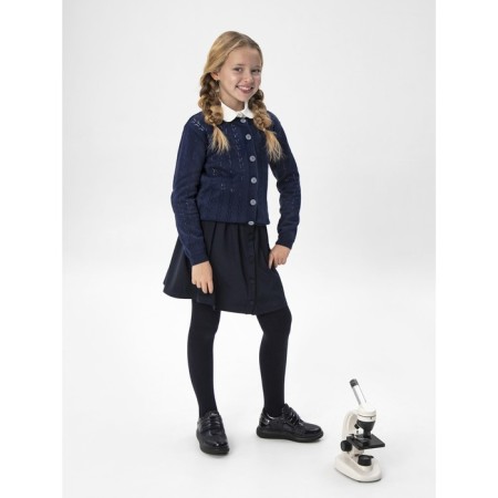 Jacket for girl School, height 128 cm, blue color-1