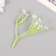 Artificial plant for creativity "chicory" set of 8 pcs white 10 cm
