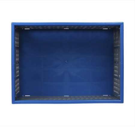 Box folding, plastic, 47 × 34 × 23 cm, 30 kg, blue-gray-3
