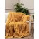 Texrepublic blanket, size 200x220 cm, ocher color